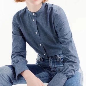 J Crew Chambray Denim Bodysuit Size 8 NWT